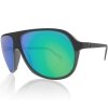Electric Hoodlum Sunglasses Matte Black Green Chrome