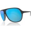 Electric Hoodlum Sunglasses Matte Black Grey Blue Chrome