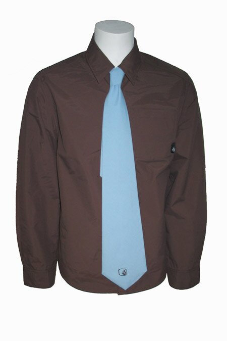 Volcom Interview Waterproof Shirt And Tie (brown)