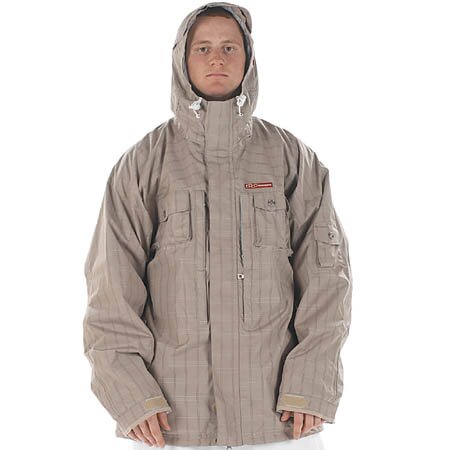 Foursquare Omar Jacket (tan grid pinstripe)