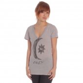 Obey Moon Star V Neck Tee Dusty Lilac