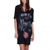 Obey Rose Dress Black