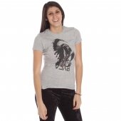 RVCA Womens Big Chief T Shirt Heather Grey
